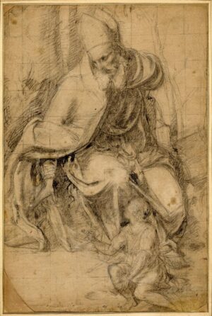 Study of St. Augustine for the Duomo altarpiece at Pistoia